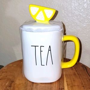 Rae Dunn mug with topper